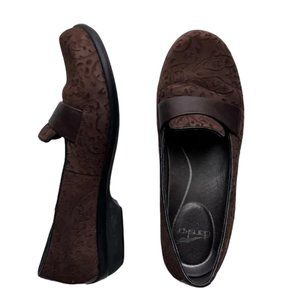 Dansko Oksana Tooled Brown Tan Comfort Shoes Women’s Size 9